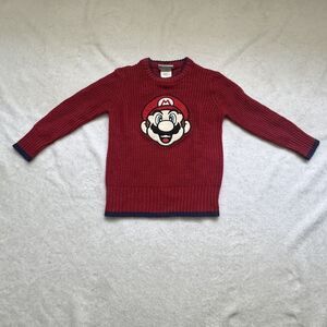 Super Mario Sweater Boys 4 Crewneck Pullover Nintendo Kids Gamer 2010s